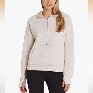 Danskin mixed rib cosy half zip hoodie sweater nwt